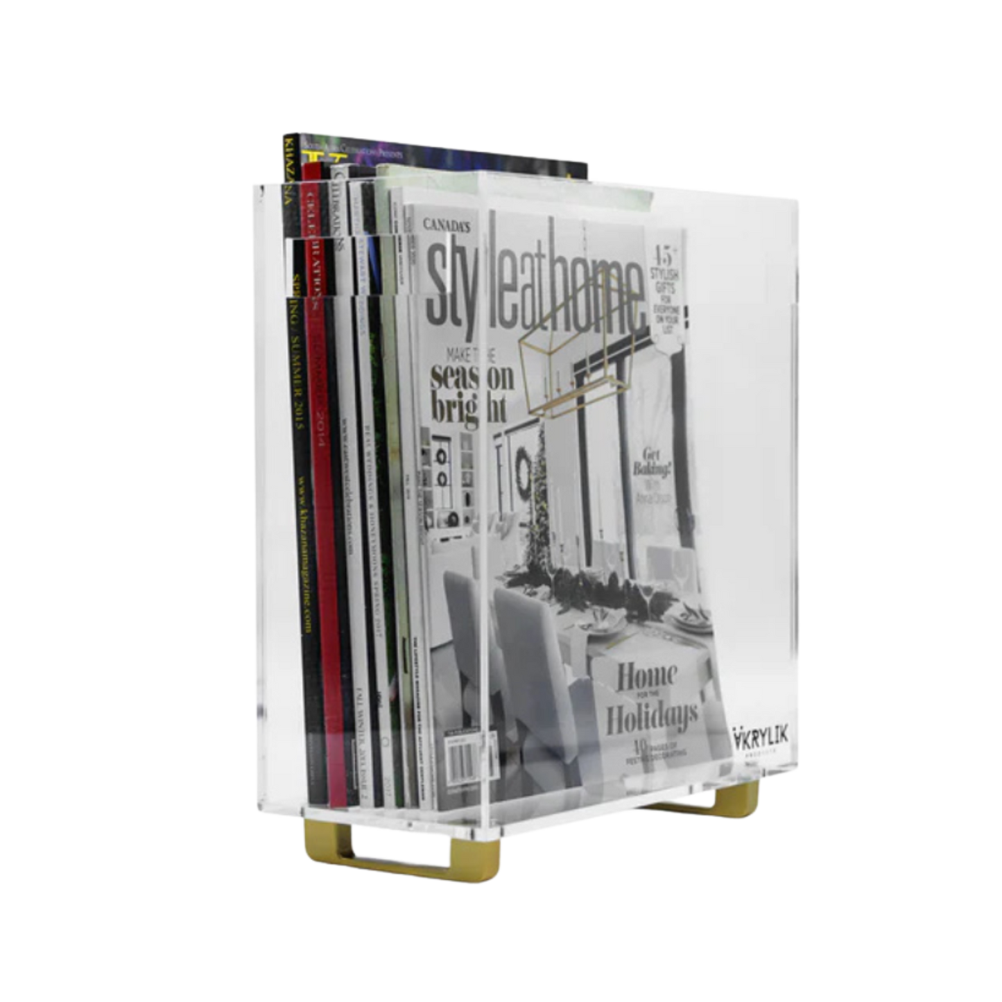 Slim Magazine Holder Hand Crafted Acrylic