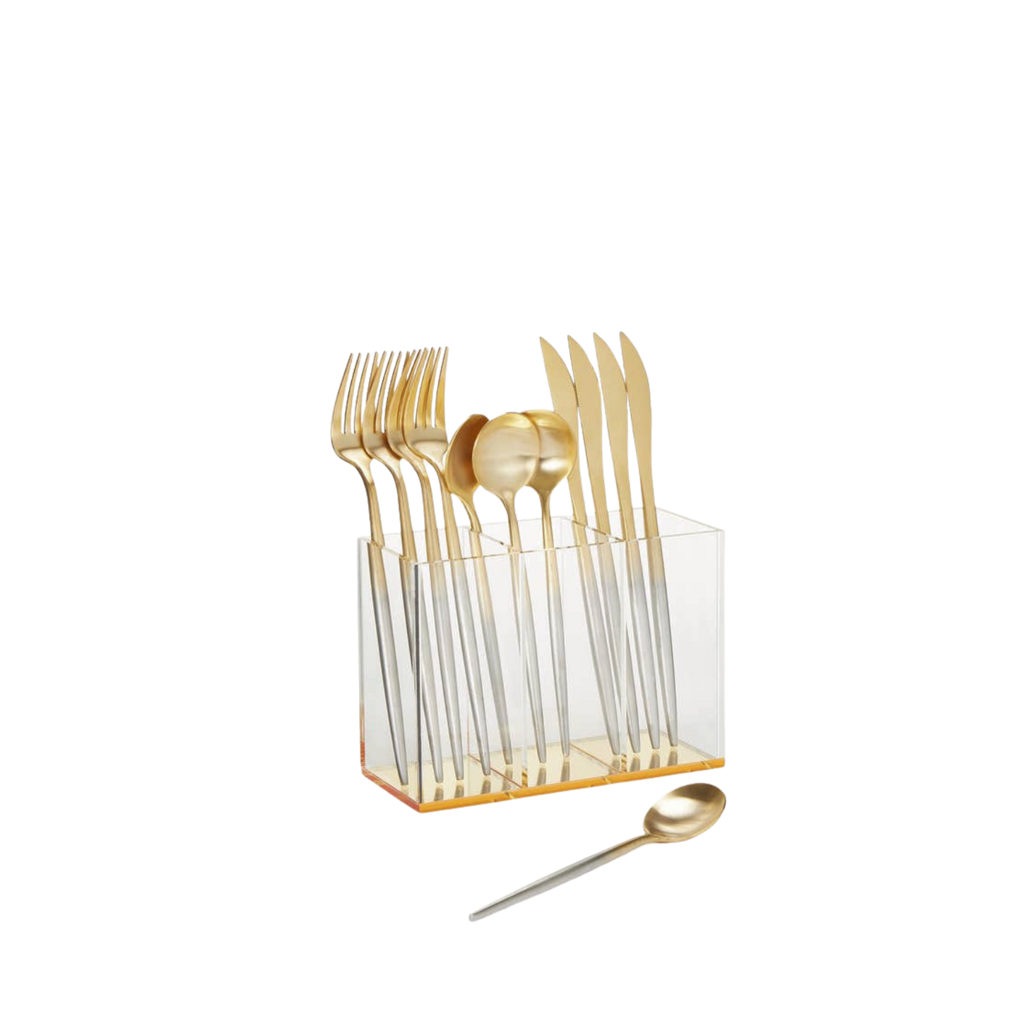 3 Sections Slim Acrylic Caddy