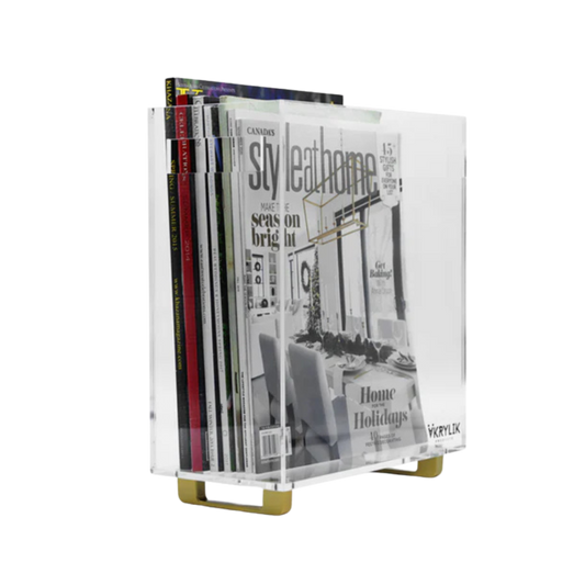 Slim Magazine Holder Hand Crafted Acrylic